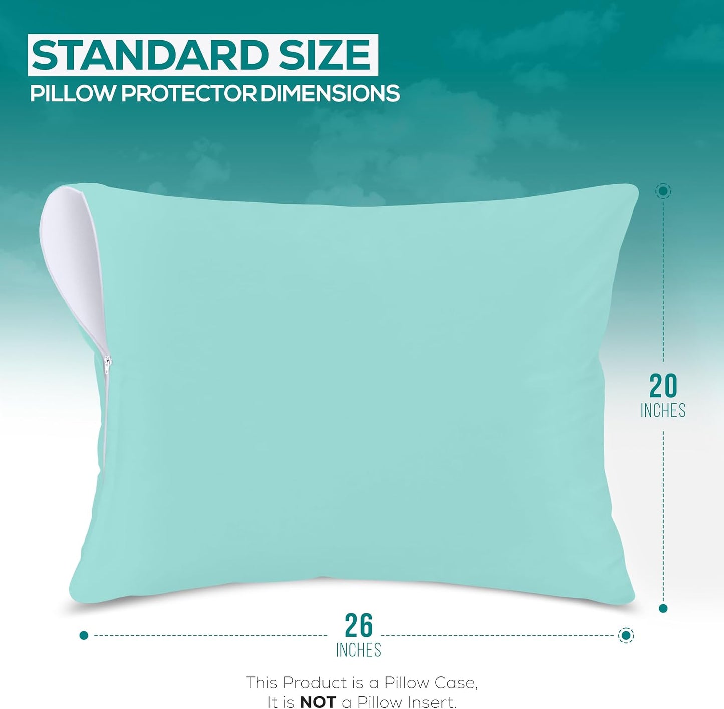 Utopia Bedding Premium 100% Waterproof Pillow Protectors with Zipper Standard Size (Set of 4), Bed Bug and Dust Mite Proof Zippered Pillow Covers, Pillow Encasement Cases, Gray