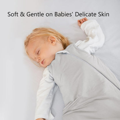 BubblePanda Rayon Made from Bamboo Sleep Sack 0-6 Months 1.0 Tog Soft Toddler Sleeping Sack 3-6 Months for Infant Newborn Babies 2-Way Zipper Baby Wearable Blanket 0-3 Months