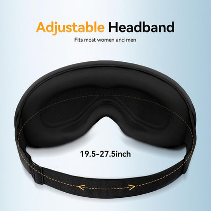 Weighted Eye Masks for Sleep: 3D Contoured Blackout Sleep Mask with Zero Eye Pressure, Eyelash Friendly Eye Mask for Women, Essentials for Airplane Travel, Night Shift Nurse, Office & Naps, Pink