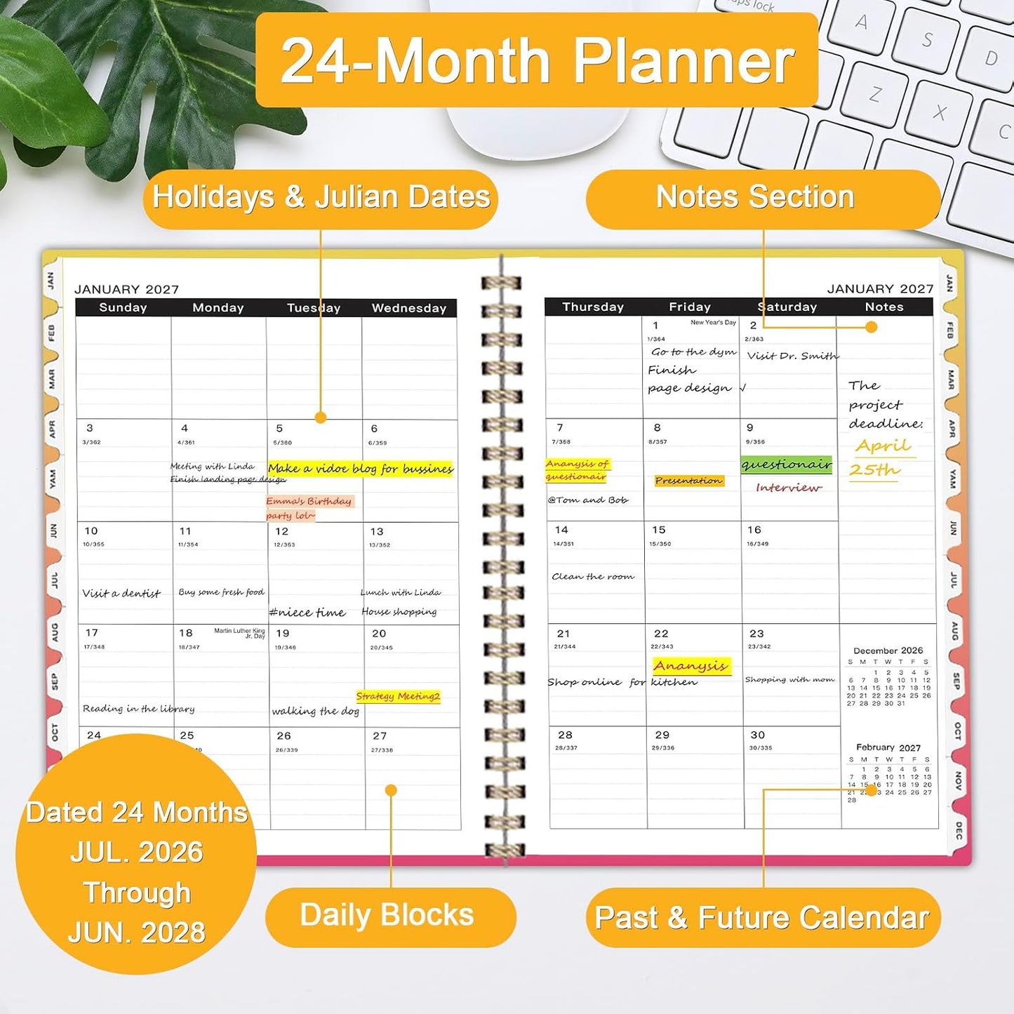 Ymumuda Weekly To Do List Notepad - Daily To Do List Undated 52 - Week Sheets, 8.5x11" Weekly Goal Notebook, Habit Tracker Journal, Excellent for Student School Work Personal Productivity Organizer