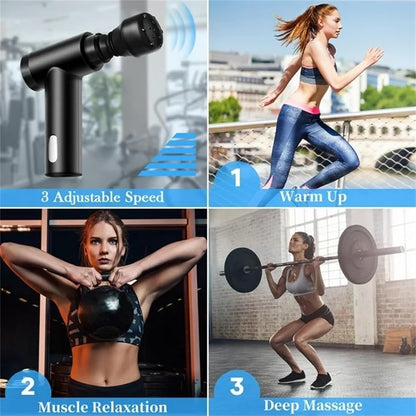 Mini Massage Gun, Portable Handheld Muscle Massager for Muscle Relaxation, Deep Tissue Percussion Small Massage Gun for Back, Neck, Shoulder and Leg Relaxation