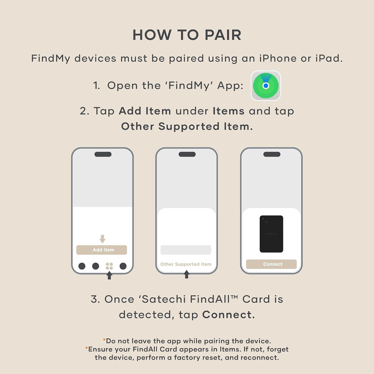 Satechi FindAll Wallet Card, Find My Compatible, Wireless Charging, Black