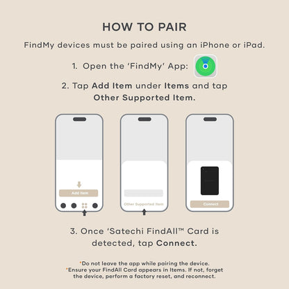 Satechi FindAll Wallet Card, Find My Compatible, Wireless Charging, Black