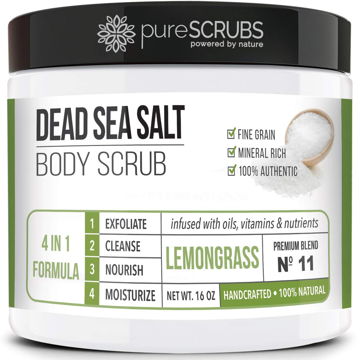 pureSCRUBS Premium Cucumber Body Scrub Set, Exfoliating Dead Sea Salt Scrub