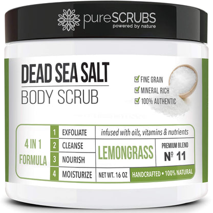 pureSCRUBS Premium Cucumber Body Scrub Set, Exfoliating Dead Sea Salt Scrub