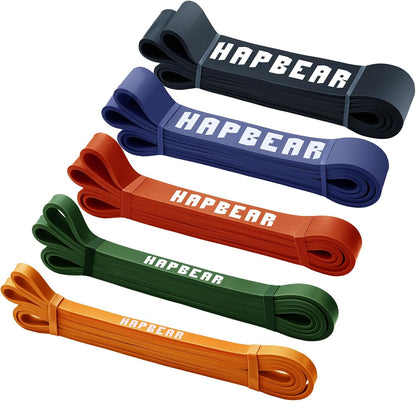 HAPBEAR Pull Up Assistance Bands - Pull Up Bands - Resistance Bands - Exercise Bands Resistance Bands Set - Workout Bands for Working Out, Stretching, Muscle Training