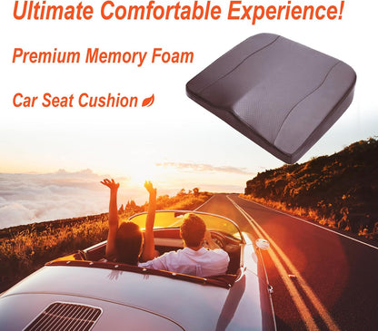 Lofty Aim Car Seat Cushion, Comfort Memory Foam Car Cushions for Driving - Sciatica & Lower Back Pain Relief, Driver Seat Pillow for Auto, Office Chair, Wheelchair - Black