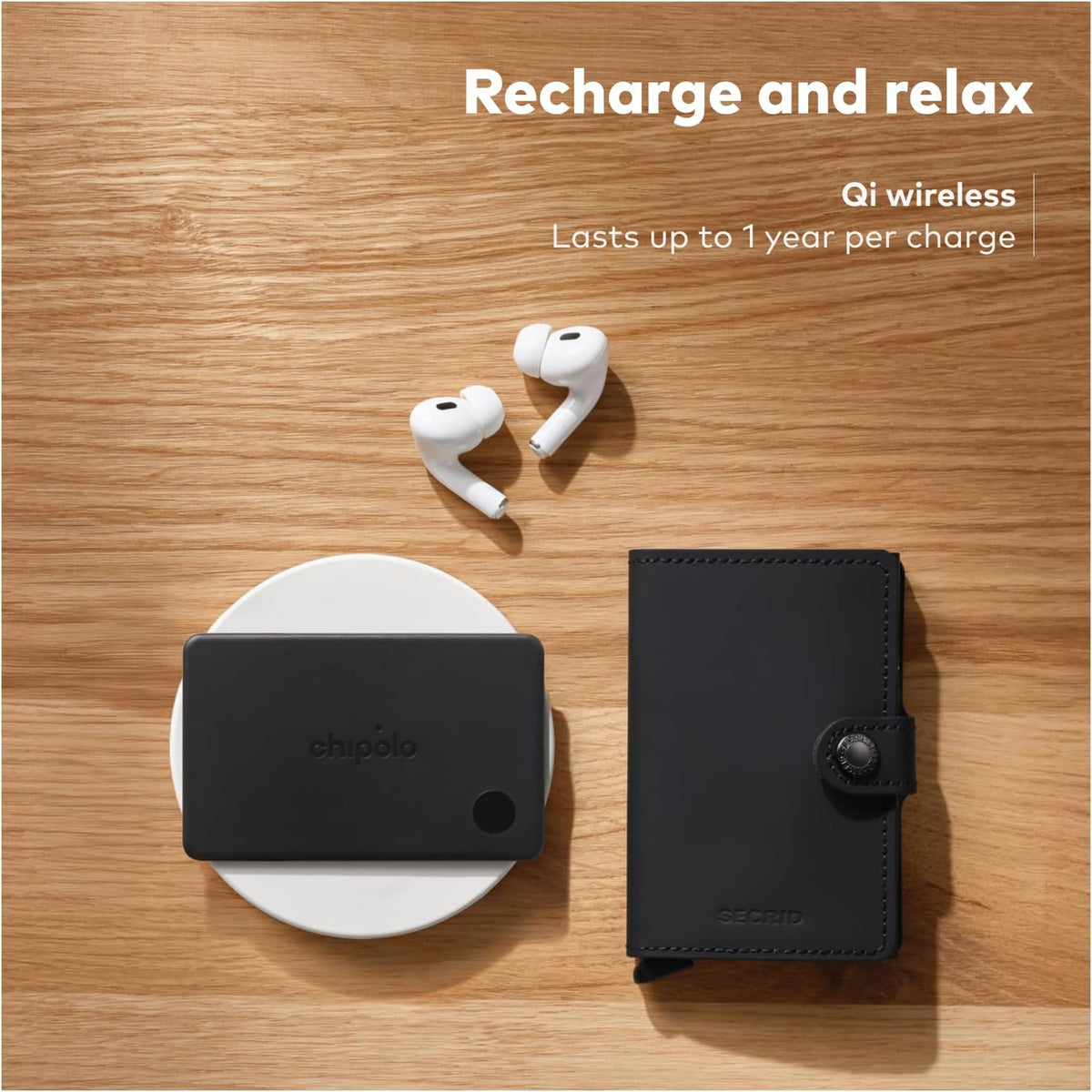 Chipolo CARD – Rechargeable Wallet Tracker Card, Bluetooth Tracker