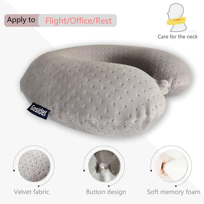 Neck Pillows for Sleeping Travel Pink Travel Pillow Comfortable U Shape Memory Foam Pillows Neck and Head Support Portable Travel Neck Pillow Suitable for Planes, Trains, Self-Driving Cars