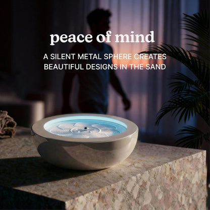 Homedics Drift 11” Sandscape – Version 2.0 with Updated Connected Experience, Smart Wi-Fi Zen Table Décor, LED Ambient Light, Modern Sand Art for Relaxation & Mindfulness, Home & Office Calm Décor