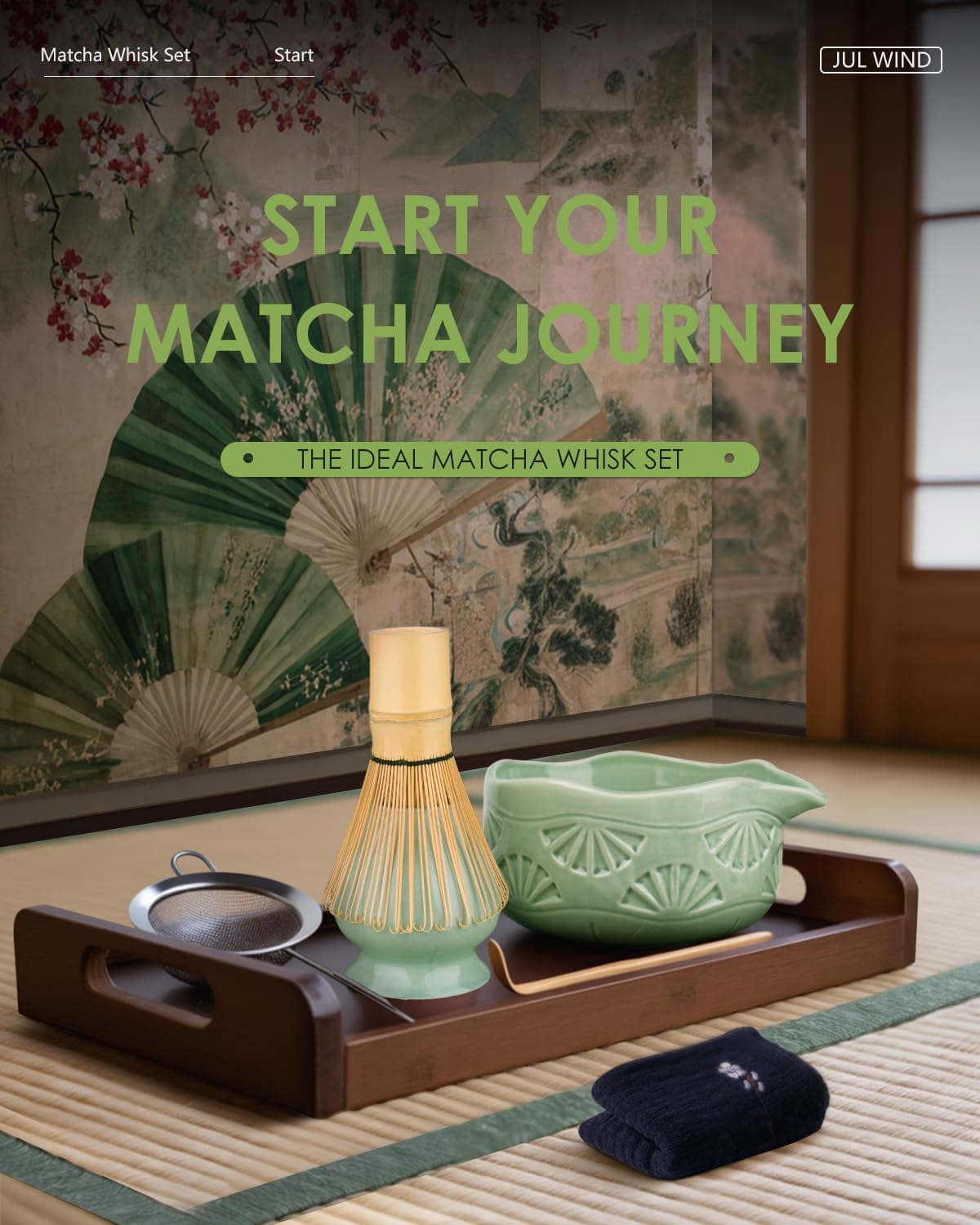Matcha Whisk - 2-pack Bamboo matcha Whisk set, Handcrafted Traditional Japanese Chasen, 100-Prong Matcha Stirrer Wisk Mixer Brush for Authentic Matcha Tea Preparation
