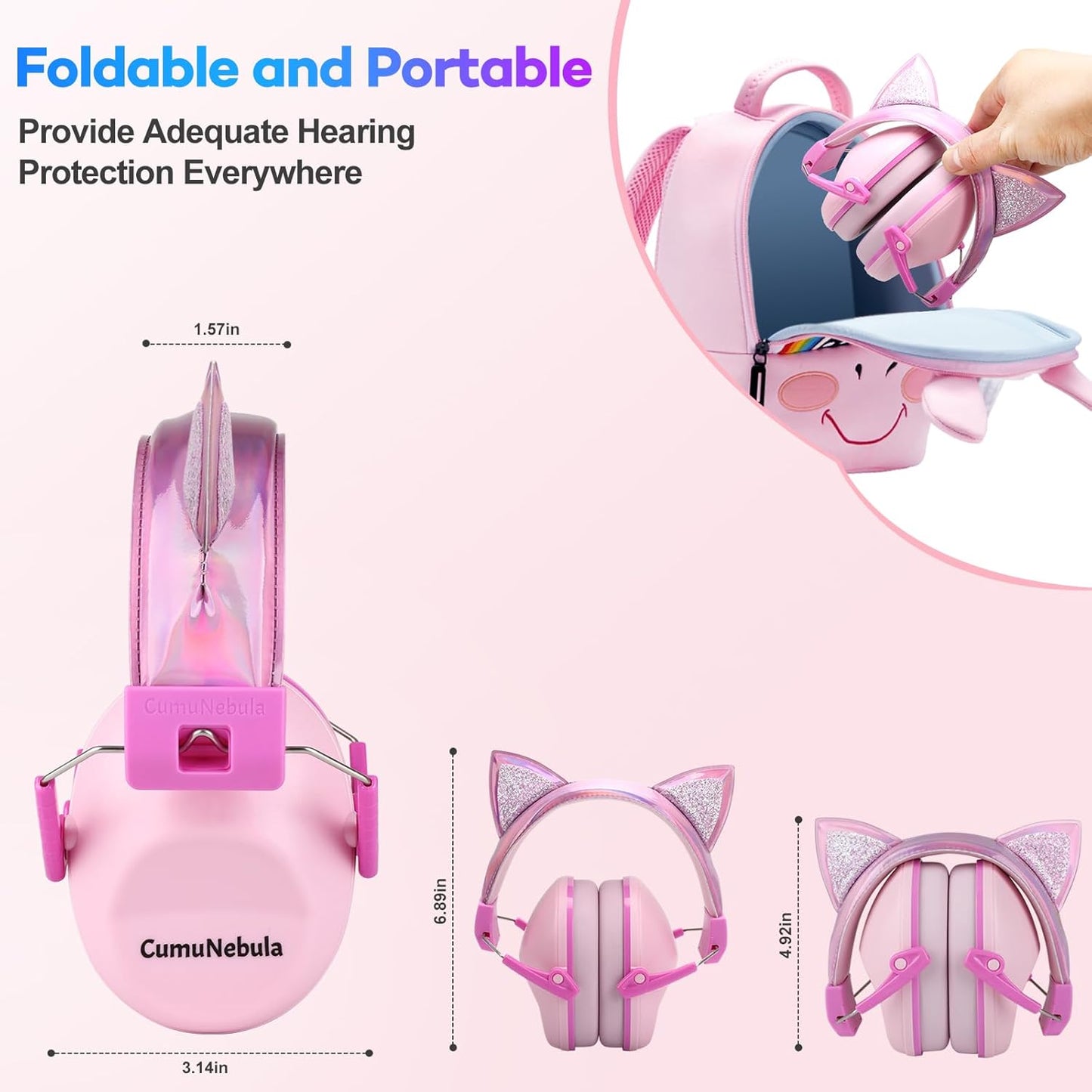 Noise Cancelling Headphones for Kids, Kids Ear Protection 28dB SNR Noise Reduction Ear Muffs for Toddler/Children, Noise Cancelling Headphones Hearing Protection for Fireworks/Monster Truck