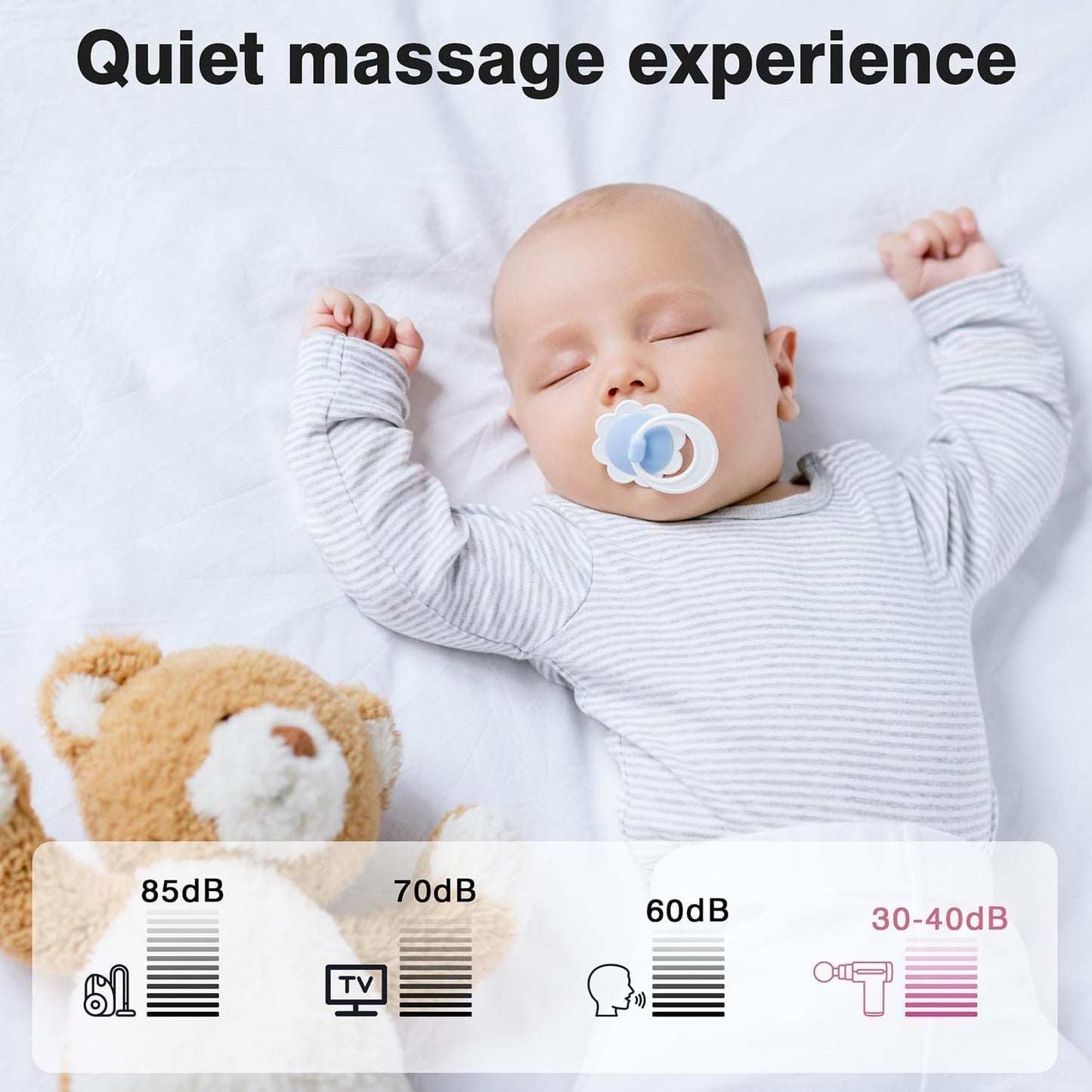 cotsoco Massage Gun Deep Tissue for Pain Relief with 4 Massage Heads & 6 Speeds, Electric Mini Handheld Body Massager for Any Pain Relief, Best Gifts for Men and Mom