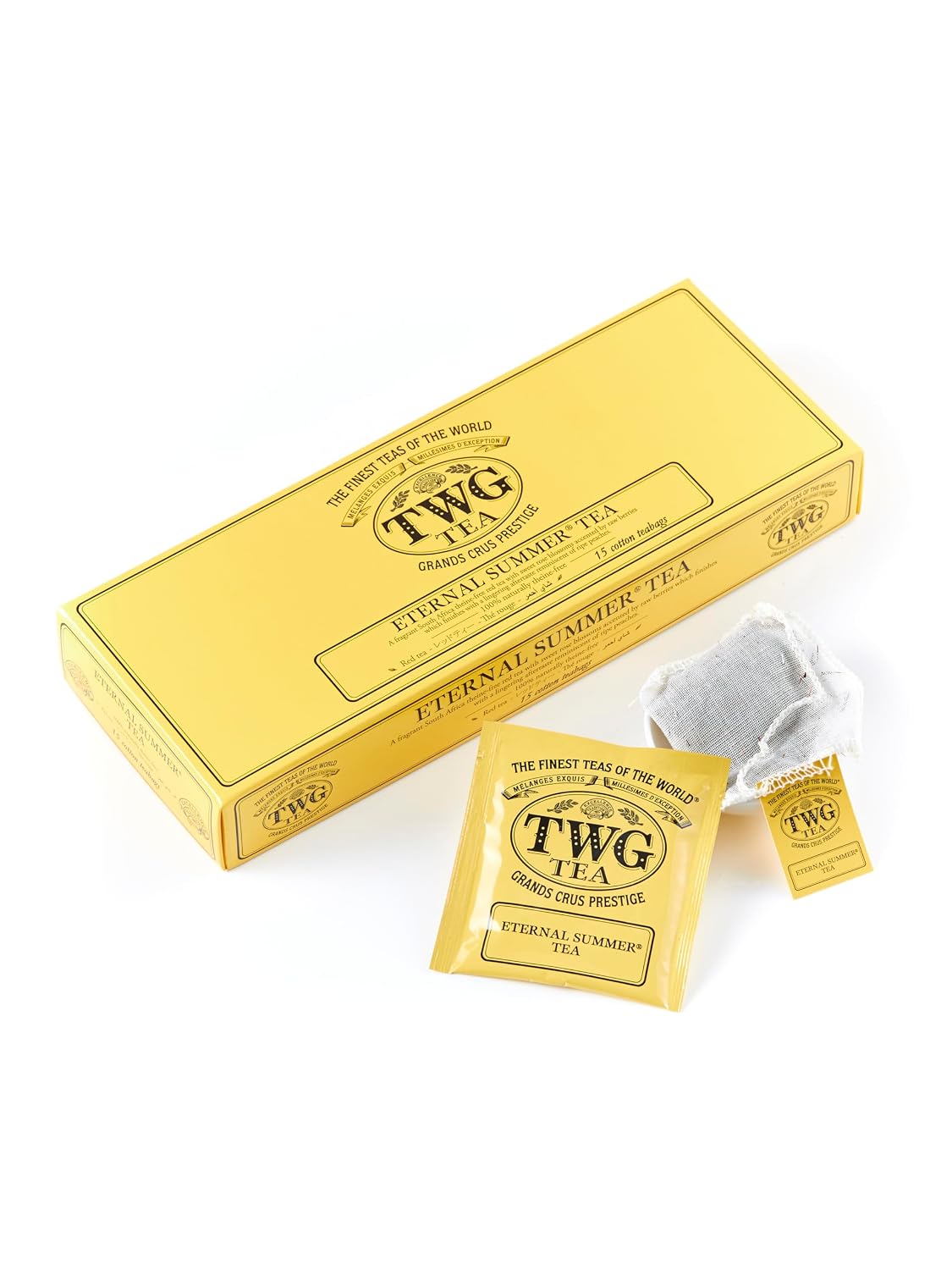 TWG Tea | English Breakfast Tea | Black Tea | Floral Undertones | 15 Hand Sewn Cotton Teabags | Gift Set