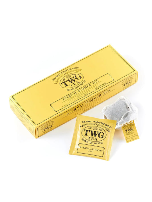 TWG Tea | English Breakfast Tea | Black Tea | Floral Undertones | 15 Hand Sewn Cotton Teabags | Gift Set