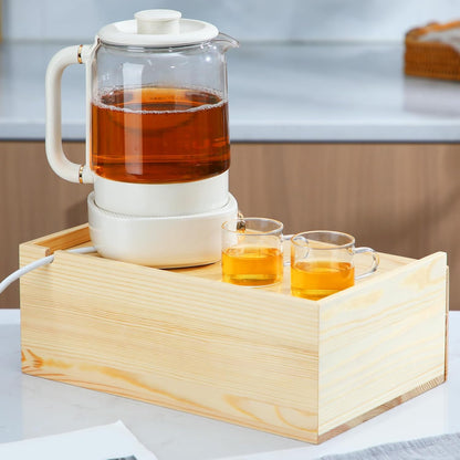 Cinnvoice Tea Bag Organizer Wooden Tea Storage Box, Black