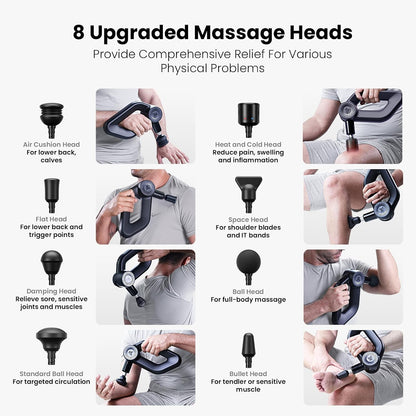 BOB AND BRAD D6 Pro Plus Massage Gun with Heat, Deep Tissue Percussion with 16mm Amplitude, Professional Muscle Massager Gun for Athletes, Quiet Electric Handheld Massager