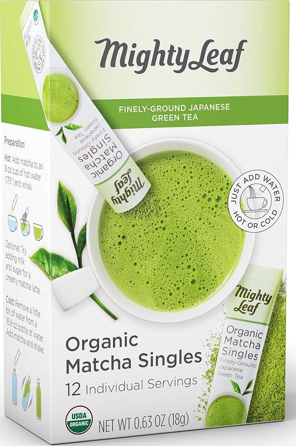 Mighty Leaf Tea Organic Matcha Green Tea, 12 Tea Bags