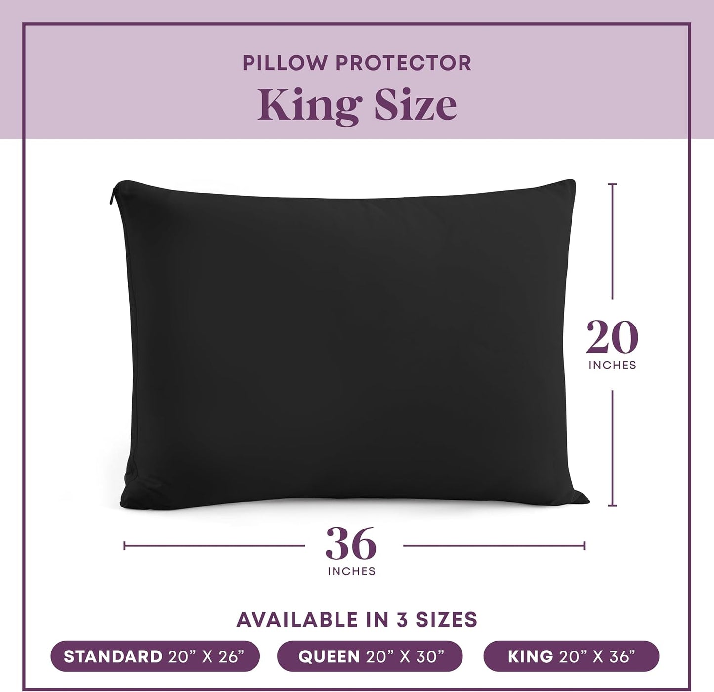 CirclesHome Pillow Protectors 4 Pack Standard Zippered - 100% Cotton Breathable Pillowcases - Protects Pillows from Dirt, Dust and Debri (Standard - Set of 4 - 20x26)