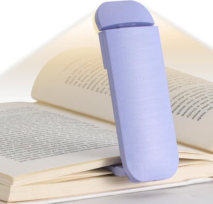 HEMONNKAM Book Reading Light, Rechargeable Clip on Booklight, Eye Caring 3 Color Temperatures & 5 Brightness Levels, Night Use for Bed, Long Lasting, Reading at Night in Bed, Purple