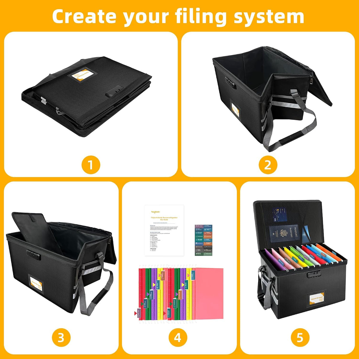 Deluxe Next of Kin Box Organizer with Labels,Estate Planning Organizer Kit