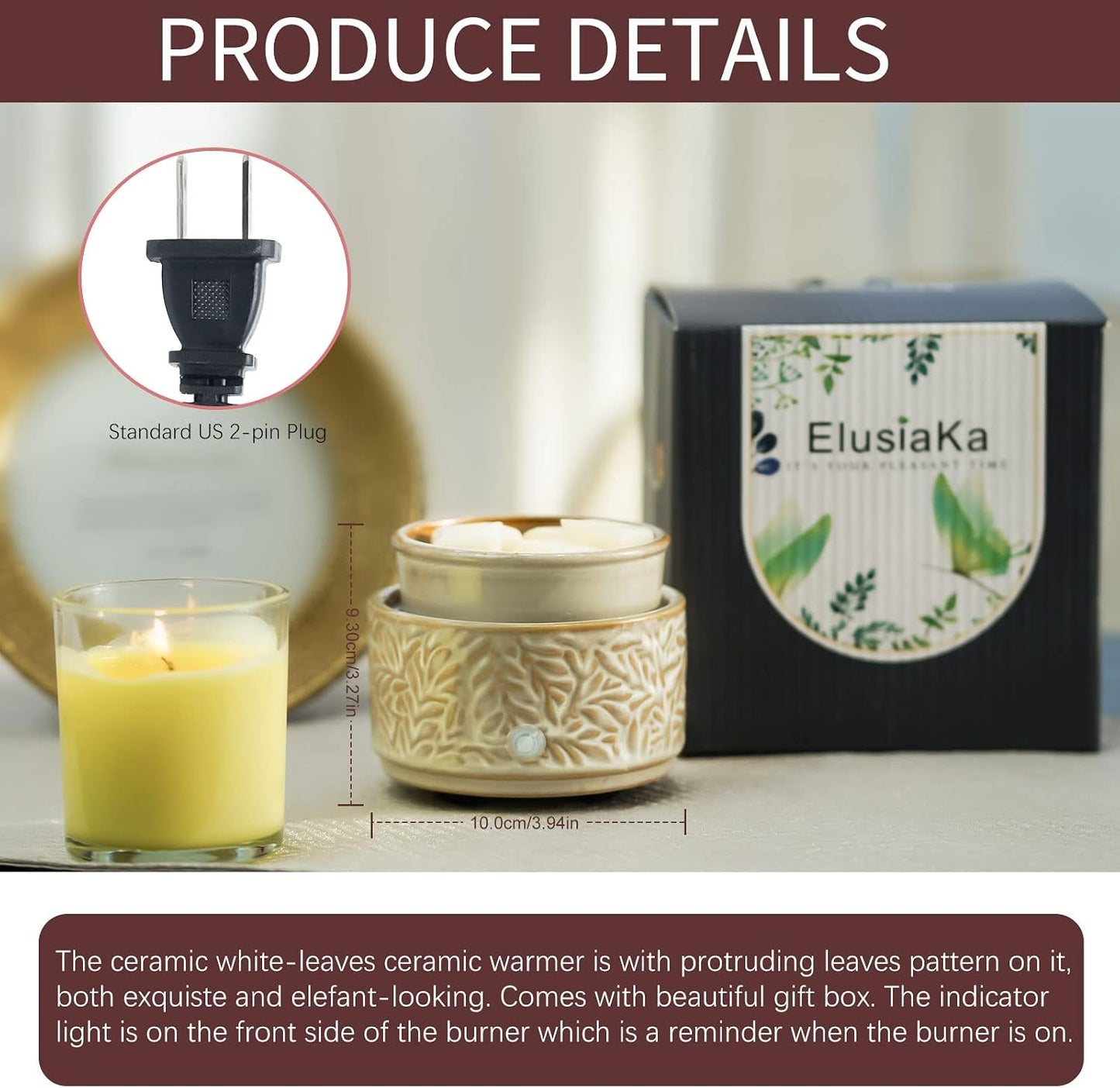 Wax Melt Warmer 3-in-1 Electric, Ceramic Wax Burner for Scented Wax & Essential Oil – Fast Heating, Flame-Free Aromatherapy for Home Office, White