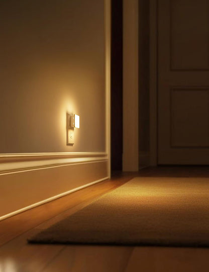 L LOHAS LED Night Lights Plug into Wall 2-Pack, 0.3W Plug in Night Light, Dusk to Dawn, 2000K Amber Light, Sleep Aid Nightlight Auto-On/Off, for Adults Kids Room, Bedroom, Bathroom, Hallway, Non-Dim