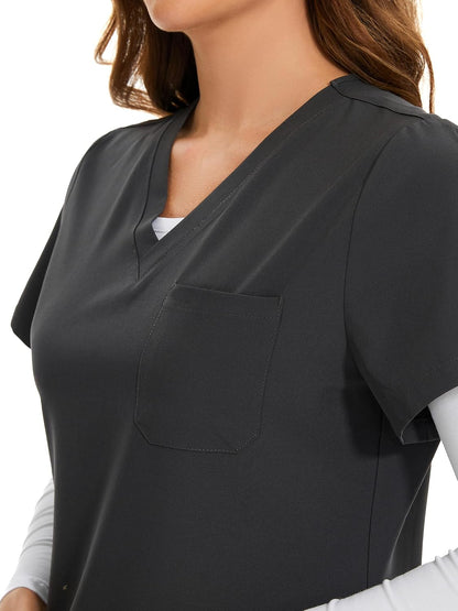 COZYFIT Scrubs for Women Set - Stretch V-Neck Scrub Top & Jogger Pant with 8 Pockets COZY SCRUBS - Colors C