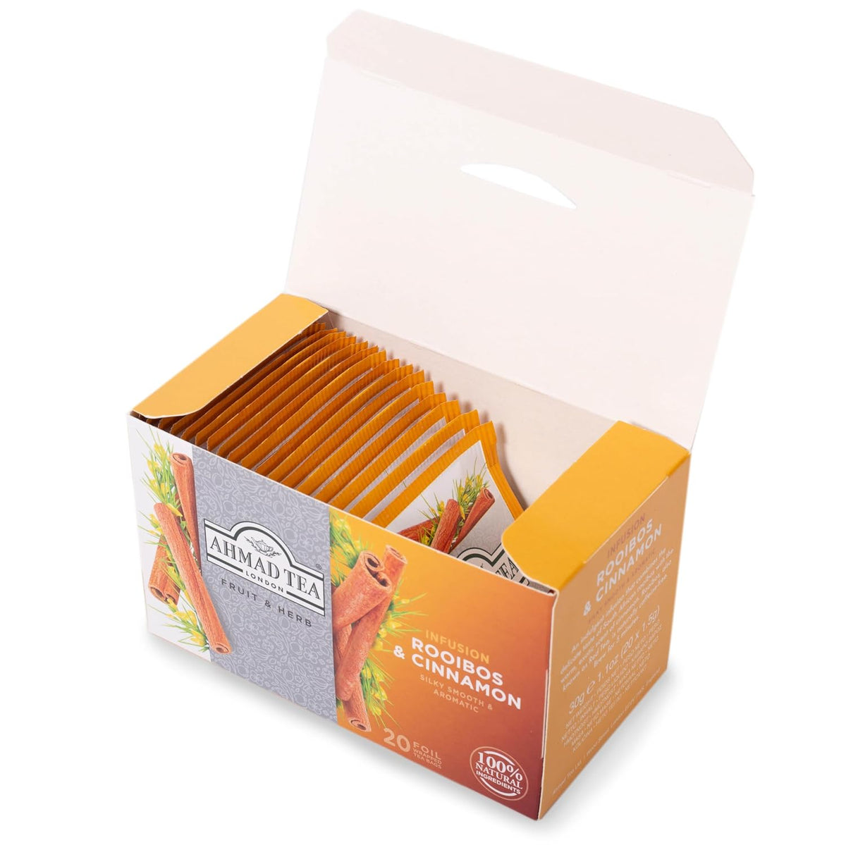 Ahmad Tea Tea Infusion, Rooibos & Cinnamon, 30G, 20 Count