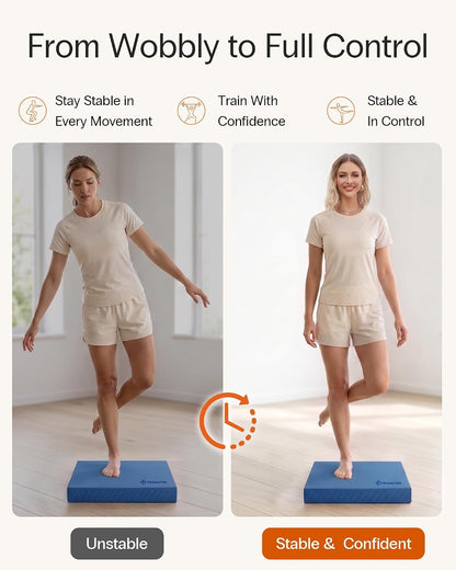StrongTek Professional Foam Exercise Balance Pad - 15.8" x 13" x 2", High-Density TPE Foam Knee Pad, Non-Slip & Water-Resistant, for Balance Training, Physical Therapy, Yoga, and More