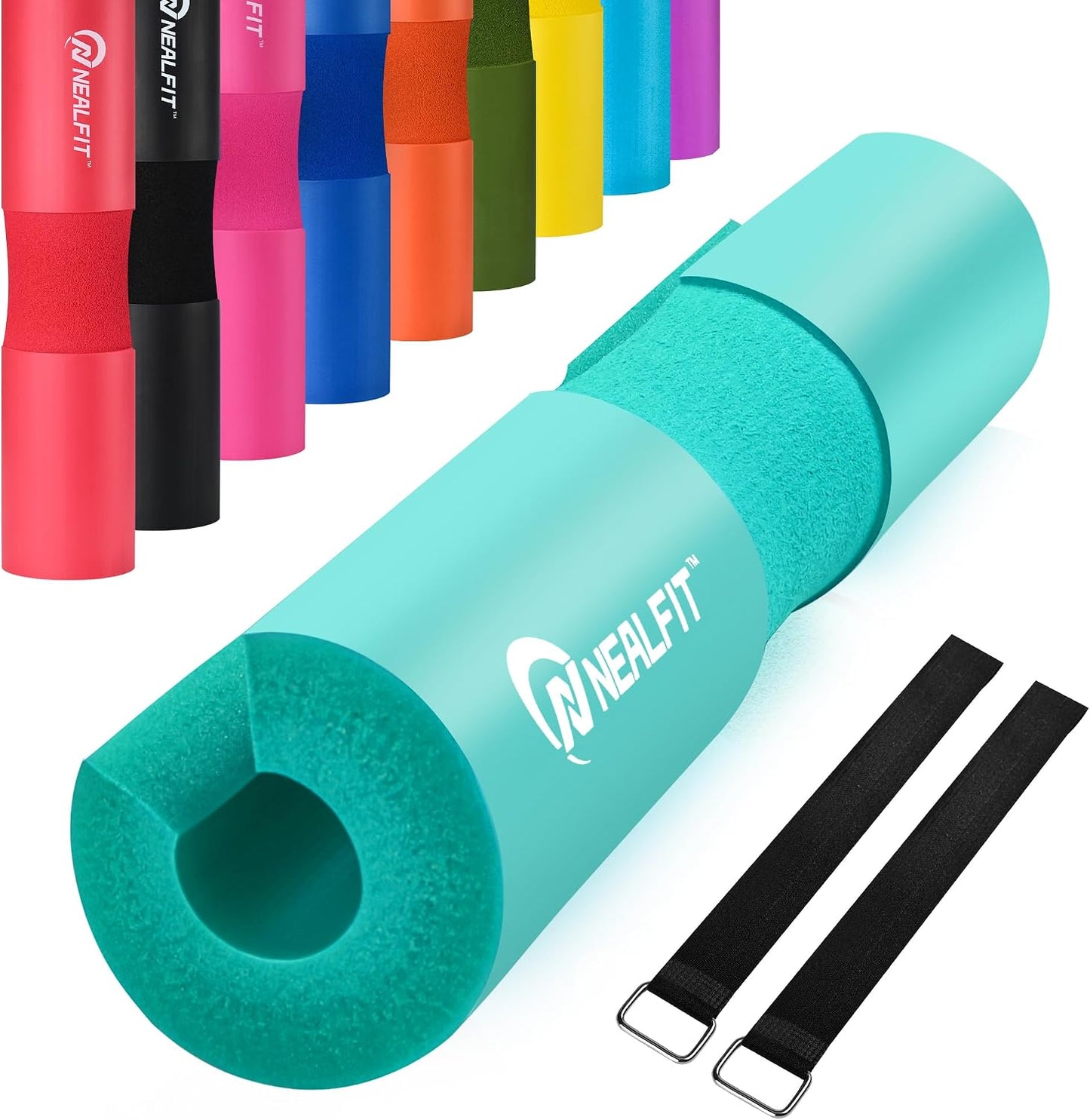 NEALFIT Barbell Pad Squat Pad for Squats—Squat Bar Pad—Great for Weightlifting,Lunges and Hip Thrusts—Foam Sponge Pad—Fit Standard and Olympic Bars Perfectly