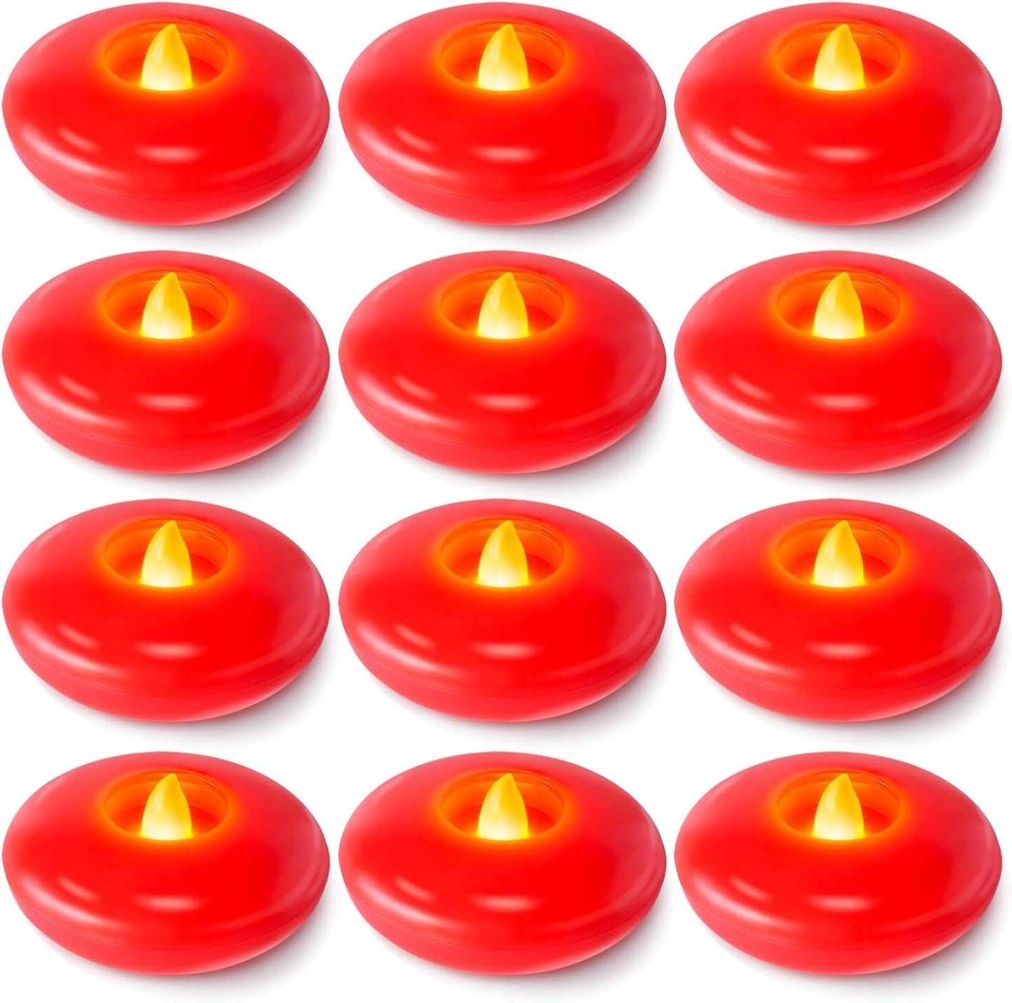 Homemory 24 Pack 3” Flameless Led Floating Candles, 200 Hour White Battery Operate Waterproof Tealights for Cylinder Vases, Centerpieces at Wedding Decor, Party, Pool