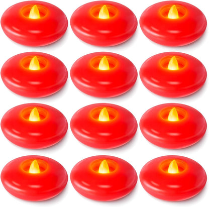 Homemory 24 Pack 3” Flameless Led Floating Candles, 200 Hour White Battery Operate Waterproof Tealights for Cylinder Vases, Centerpieces at Wedding Decor, Party, Pool