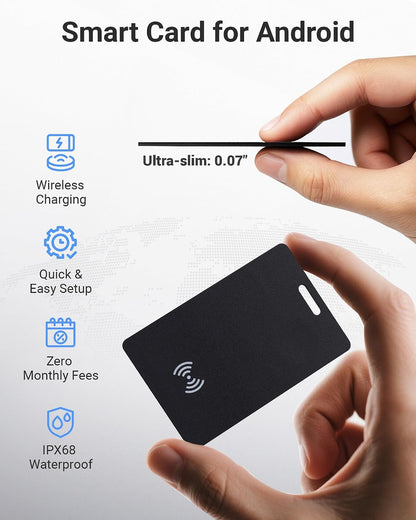Android Wallet Tracker Card, Smart Card (Android Only), GPS Wallet Finder, Airtag Tracking Card, Compatible with Google Find Hub App