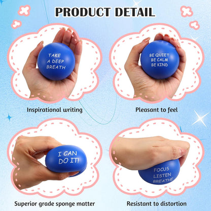 Ceenna 4 Pcs Motivational Balls for Adults Anxiety Relief, Black
