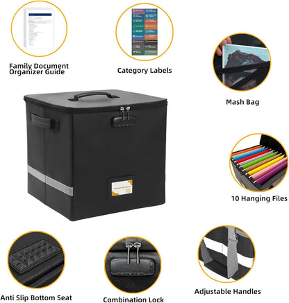 Deluxe Next of Kin Box Organizer with Labels,Estate Planning Organizer Kit