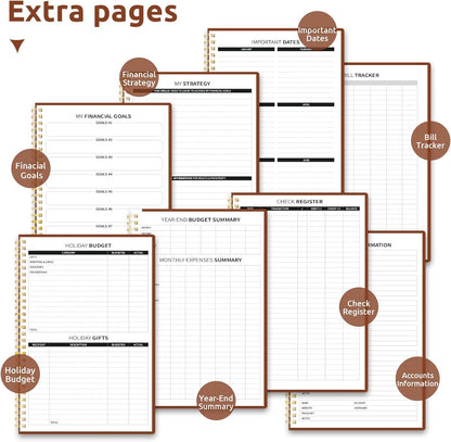 Budget Planner - Monthly Budget Book with Expense Tracker Notebook, Undated Bill Organizer & Finance Planner to Take Control of Your Money, Account Book to Manage Your Finances-Pink