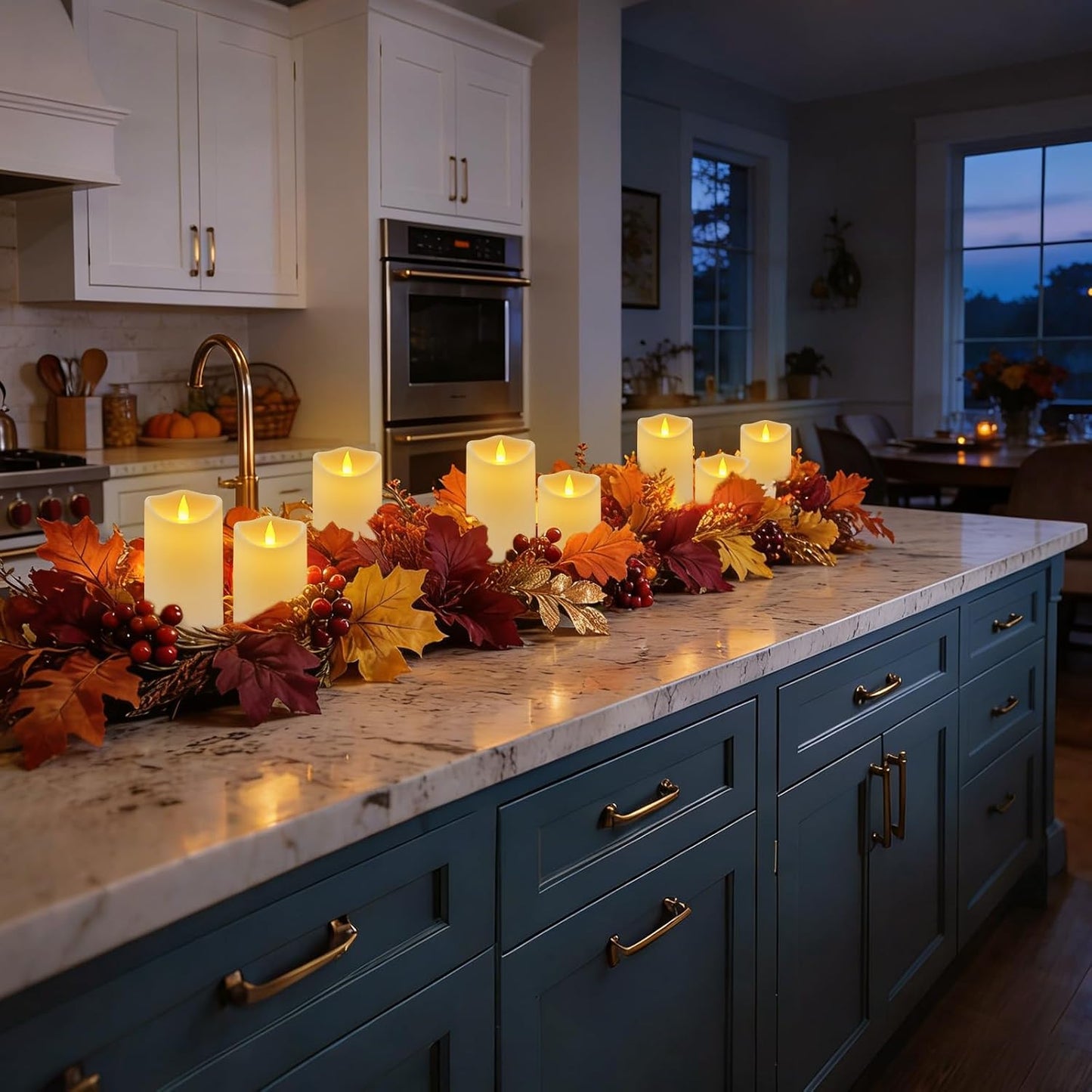 Flameless Candles 4" 5" 6" Outdoor Indoor Pillars Battery Operated Flickering Candles Include 10-Key Remote Timer 400+ Hours by 2 AA Batteries (Ivory Candle - Warm light, 3"D x 4"|5"|6" H - 3 Pack)