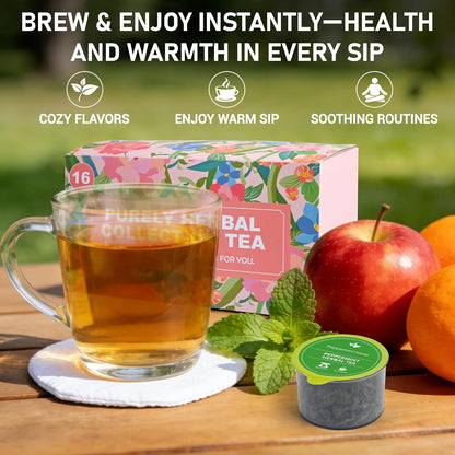 Tea Sampler Loose Leaf Tea Gift Set, 7 Assorted Herbal Tea For Tea Lovers