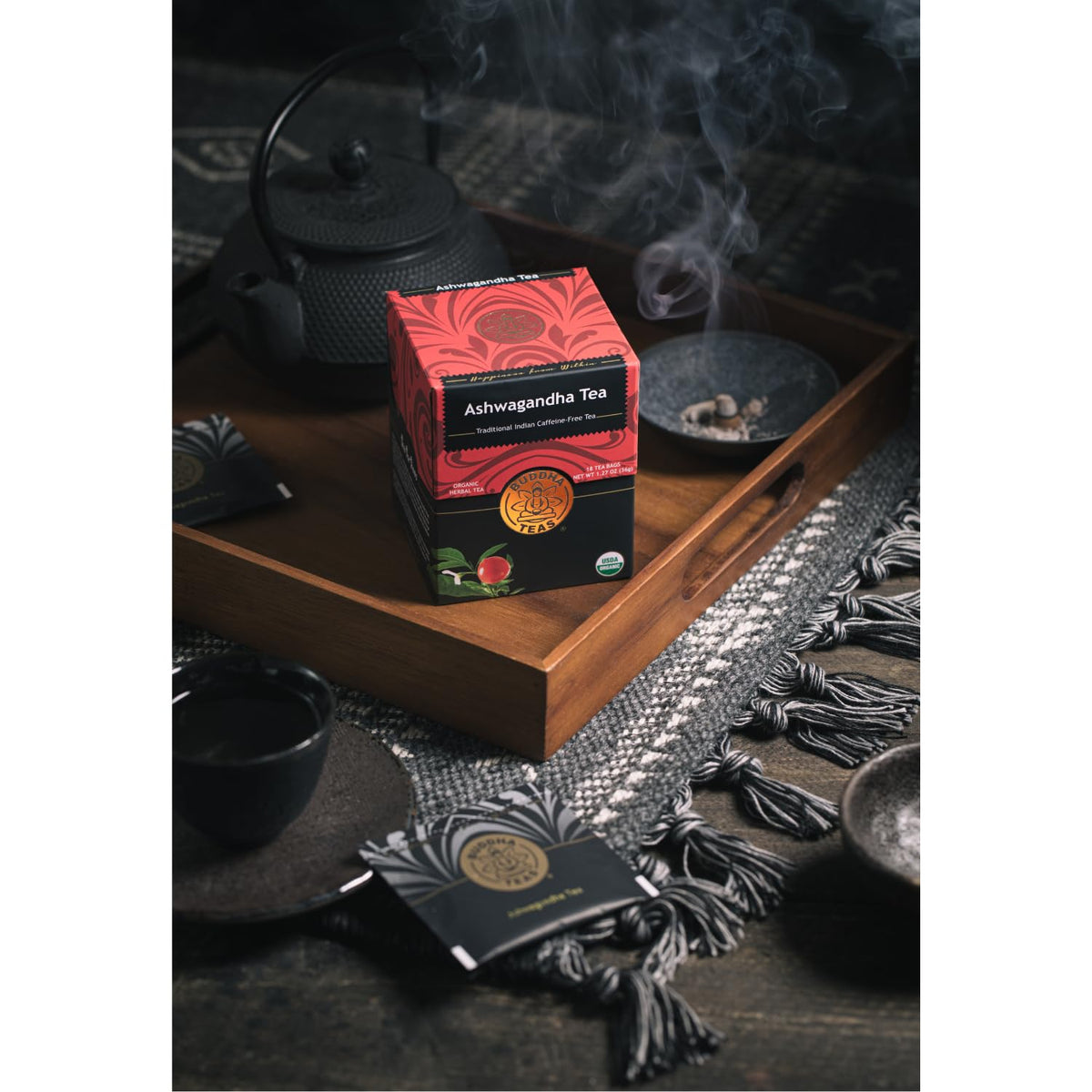 Buddha Teas Organic Ashwagandha Tea - Herbal Tea, Caffeine Free