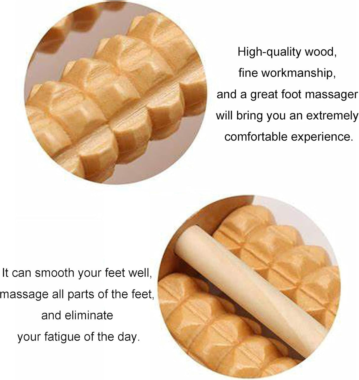 Foot Massager Roller (One Foot). Plantar Fasciitis & Pain Relief. Shiatsu & Acupressure Reflexology Tool, Myofascial Release, Trigger Point Acupuncture. (5.55x4.57x1.77 inch)
