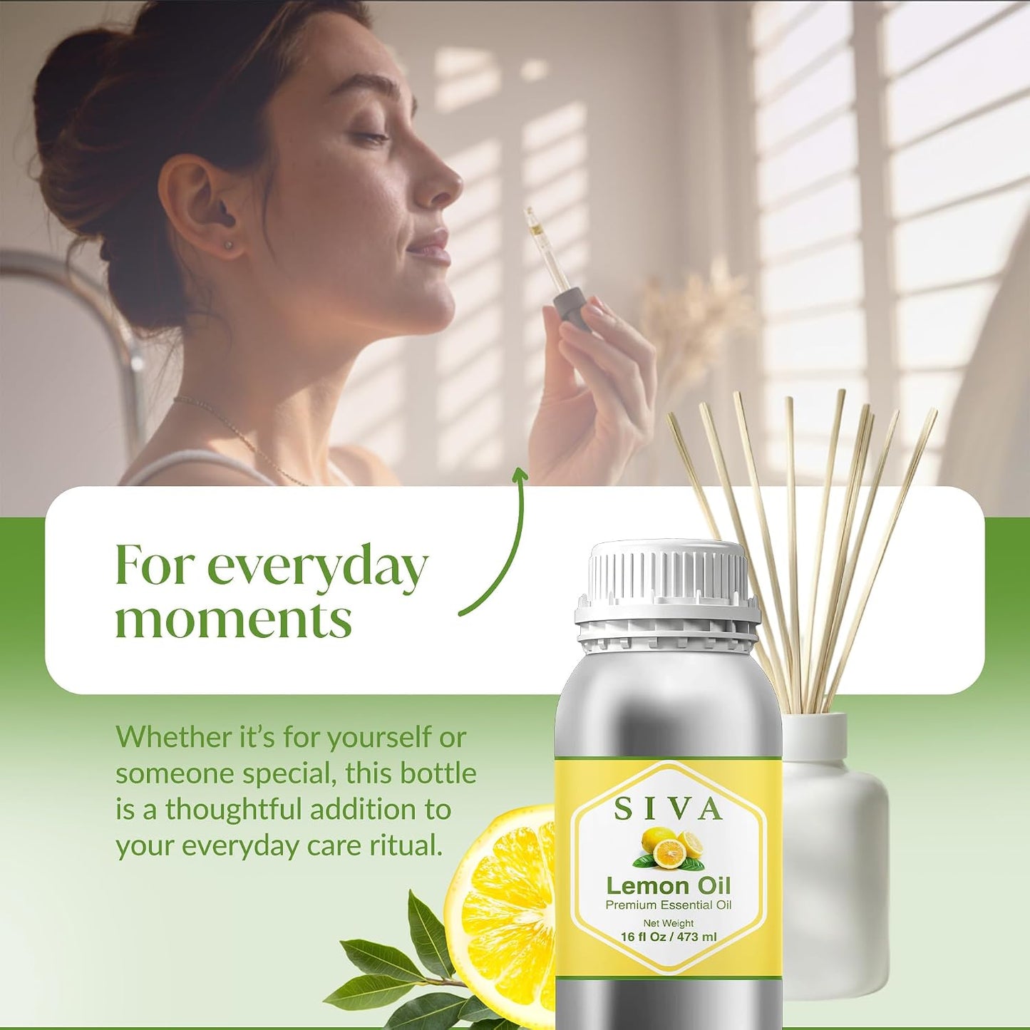 Siva Lavender Essential Oil, Huge Bottle, Large Size, 16 Fl Oz (473 ml)