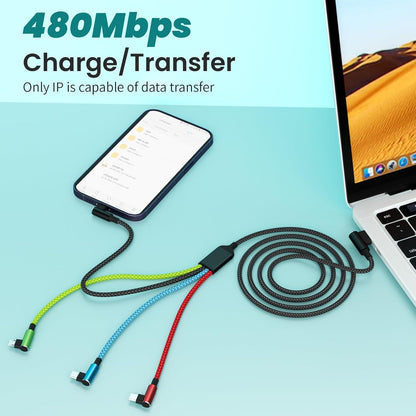 4 in 1 Multi Charging Cable, 5FT Charging Cords for Multiple Devices