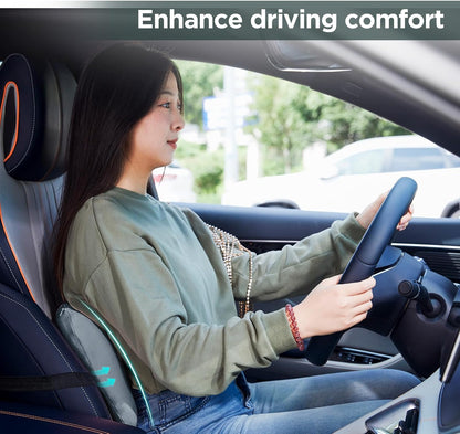 Lumbar Support Pillow for Office Chair, Car Lumbar Pillow Lower Back Pain Relief, Memory Foam Back Cushion with 4D Mesh Cover and Adjustable Straps, Ergonomic Chair Back Pillow for Car,Bed, Gaming
