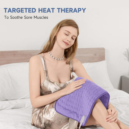 Heating Pad for Back, Neck, and Shoulder Pain Relief, Electric Heat Pad with 6 Heat Levels, Moist Heat Option, Auto Shut-Off, Birthday Christmas Gifts for Women Men Mom Dad Grandma, Gifts for her