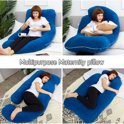 60 Inch Pregnancy Pillow for Sleeping, Extra Large U Shaped Body Pillow, Maternity Pillow for Pregnant Women with Velvet Cover (Dark Grey)