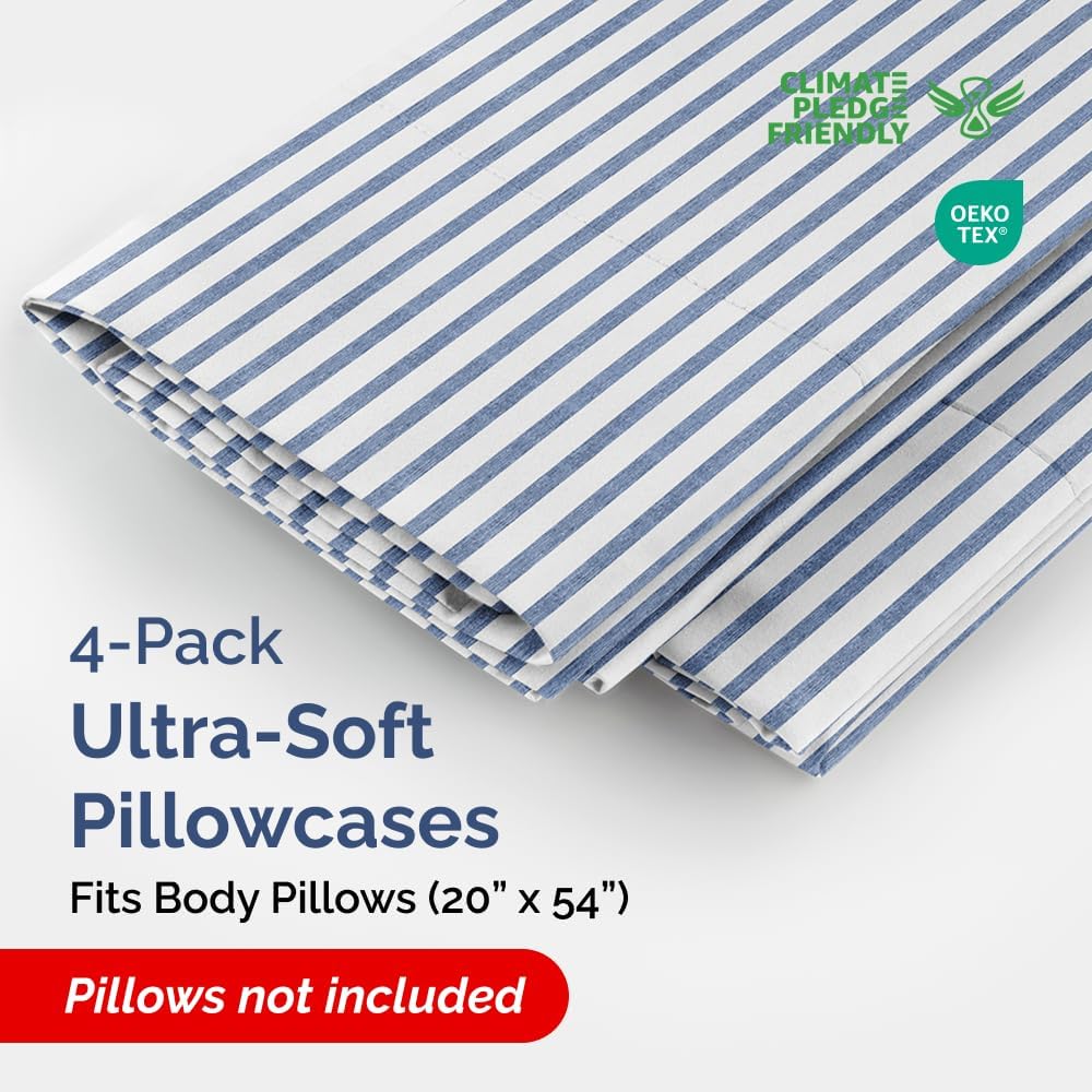 Standard Pillow Cases Set of 10 - Ultra Soft Hotel Quality Pillowcase Covers - Comfy, Cozy & Wrinkle Free - Shrink, Stain and Fade Resistant - Machine Washable Pillow Protectors - 10 Pcs Set - White - Colors B
