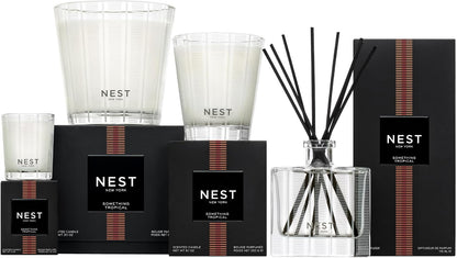 NEST New York Reed Diffuser, Bamboo - 5.9 fl oz - Fragrance for Up to 90 Days - Reusable, Refillable Glass Holder - Includes 8 All-Natural Reed Sticks - Flame Free