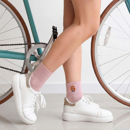 Eurzom 10 Pairs Socks Womens Crew Elastic Ankle Length Cotton Socks Aesthetic Cute Lightweight Low Cut Gifts for Women - Colors B