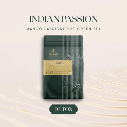 Luxmi Estates - Mango Passionfruit Darjeeling Green Tea, 50 Tea Bags (100g/3.52oz), 100% biodegradable Teabags